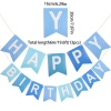 Fish-tail flag "HAPPY BIRTHDAY" - birthday letter flag, children's birthday decoration and arrangement flag Application Scenario